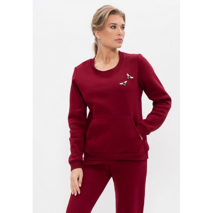 Костюм спортивный женский 1115 бордовый, Cleo
