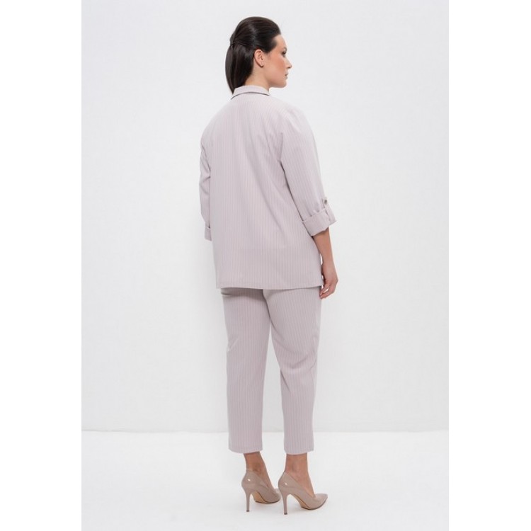 Костюм женский 1151 бежевый/полоска, Cleo Костюм женский 1151 бежевый/полоска, Cleo
