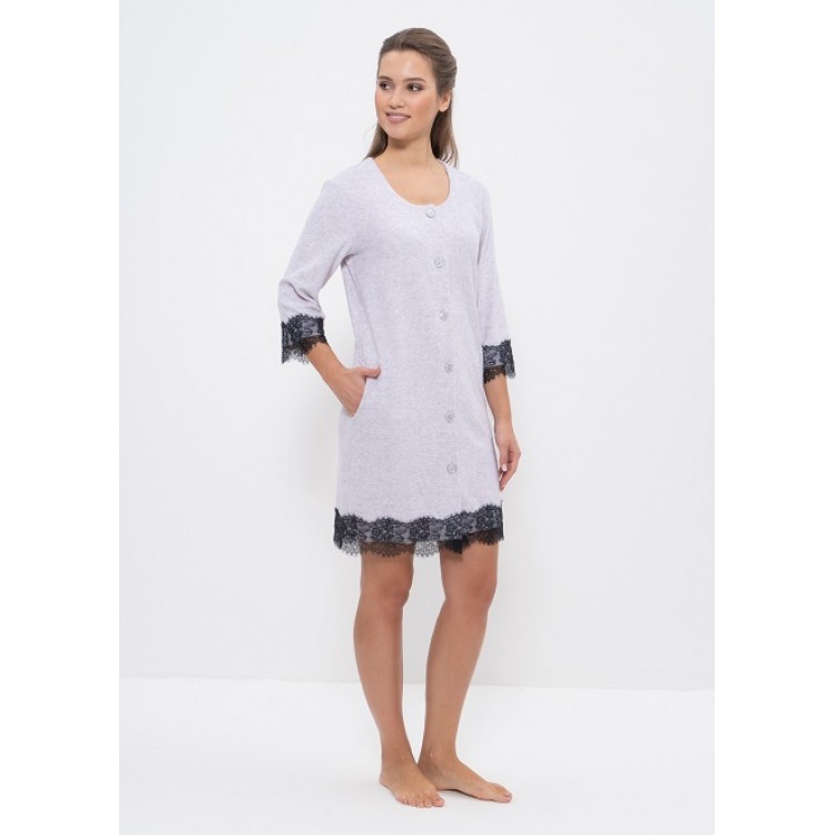 Женский трикотажный халат 1207-gray, Cleo