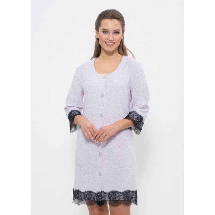 Женский трикотажный халат 1207-gray, Cleo