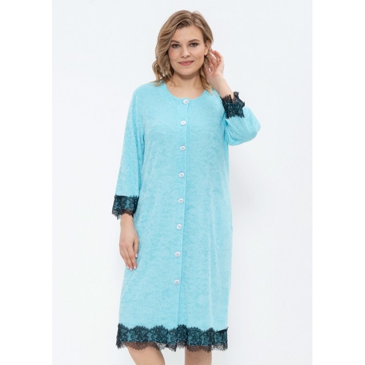 Женский трикотажный халат 1208-turquoise, Cleo