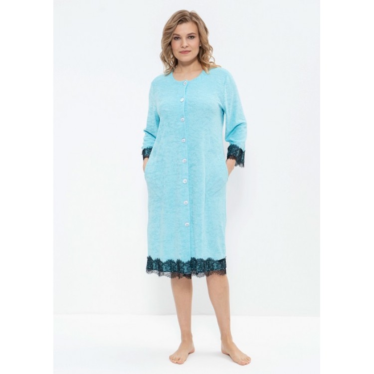 Женский трикотажный халат 1208-turquoise, Cleo