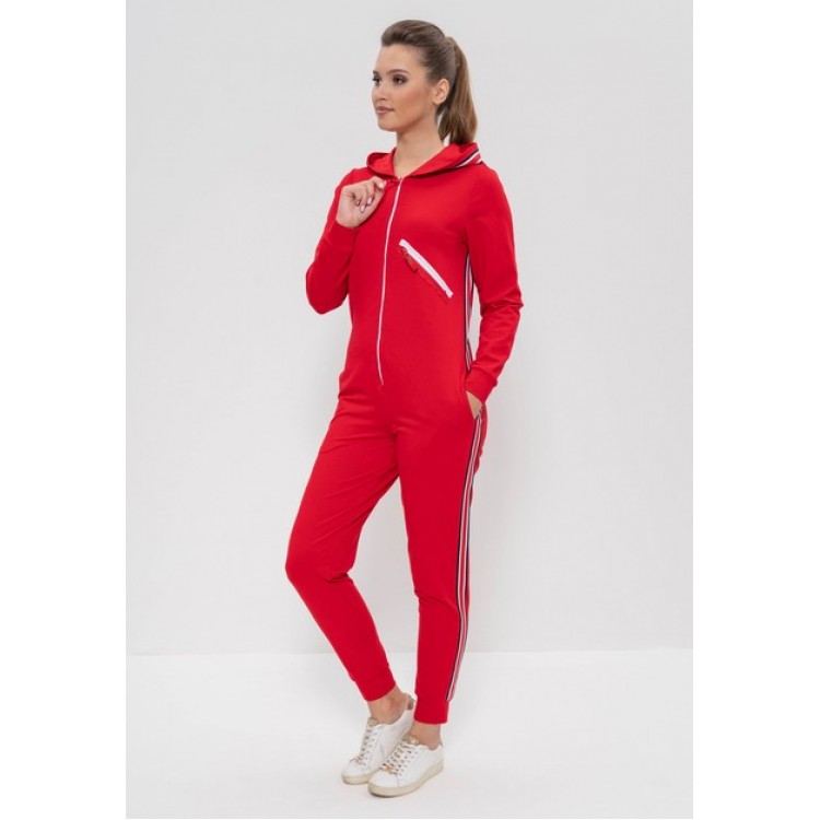Теплый женский комбинезон 1234-red, Cleo Теплый женский комбинезон 1234-red, Cleo