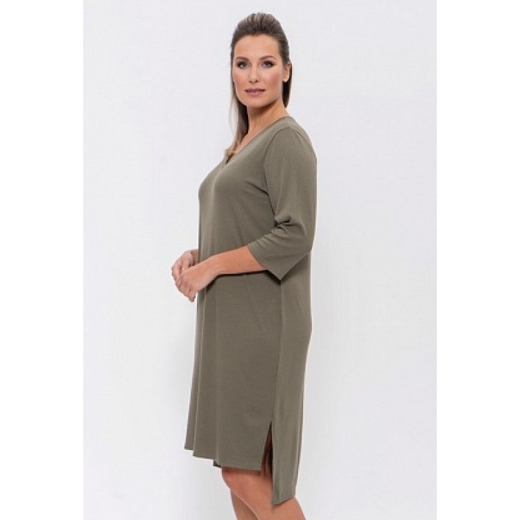 Женское домашнее платье из вискозы 1239-khaki, Cleo