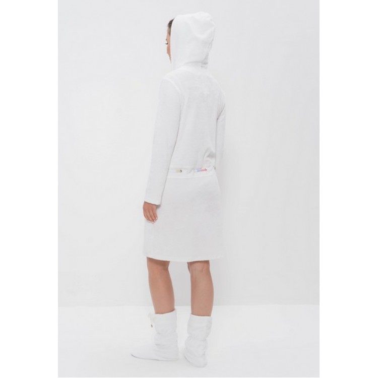 Женский велюровый халат 1242-white, Cleo