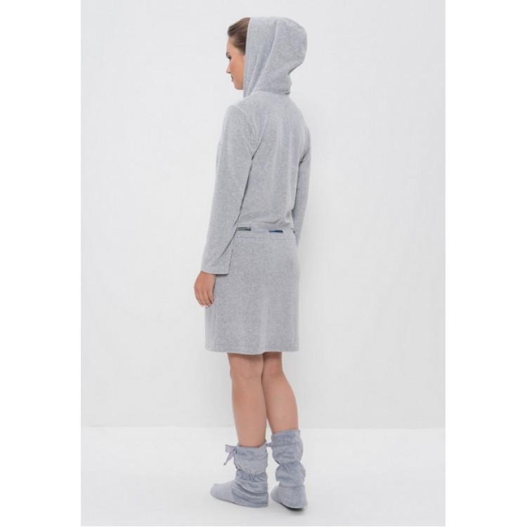 Женский велюровый халат 1242-gray, Cleo