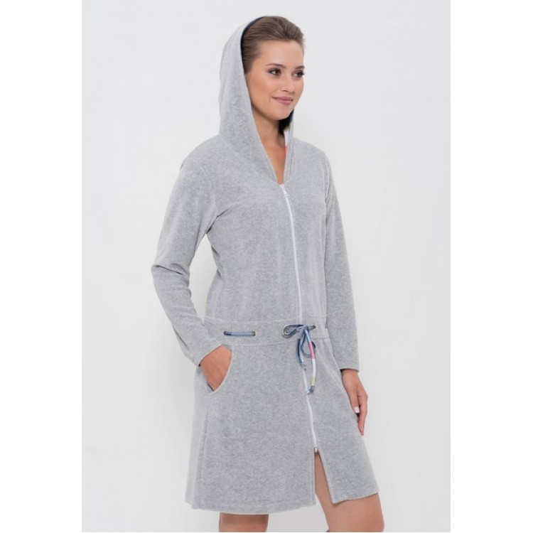 Женский велюровый халат 1242-gray, Cleo