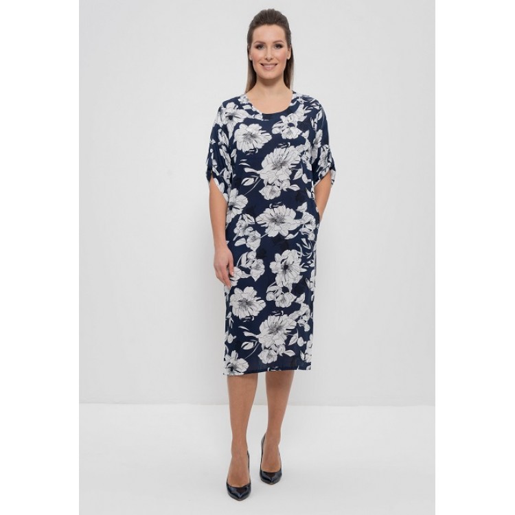 Платье женское штапельное 1256 blue, Cleo