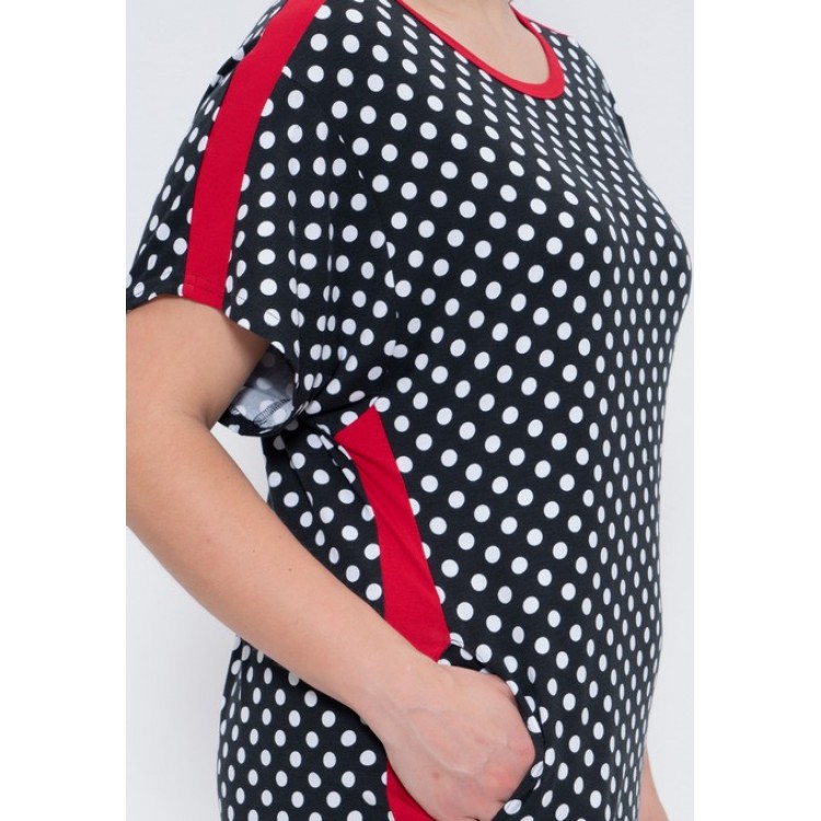 Туника женская 1258 black, Cleo