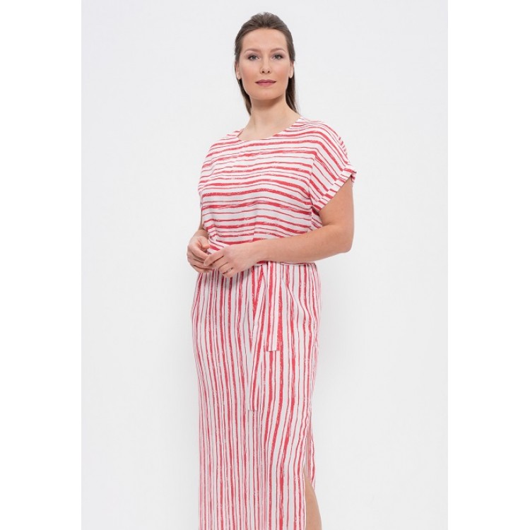 Платье женское длинное штапельное 1259 red, Cleo