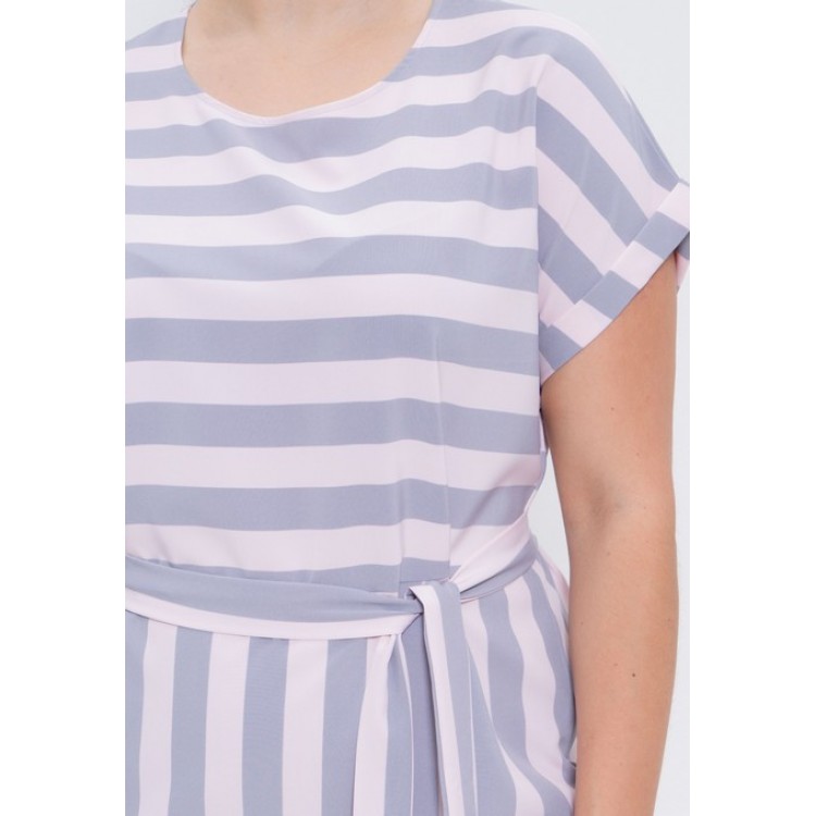 Платье женское длинное летнее 1259-1 pink/grey, Cleo