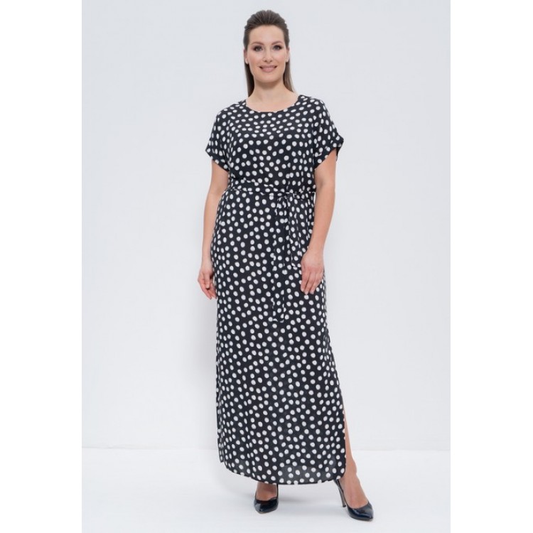 Платье женское длинное штапельное 1259 black, Cleo