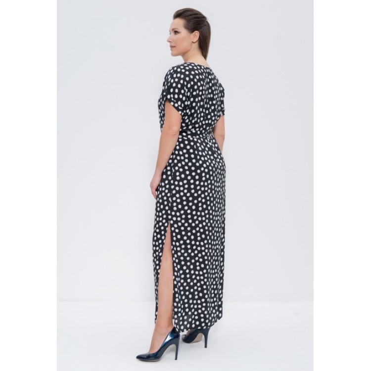 Платье женское длинное штапельное 1259 black, Cleo