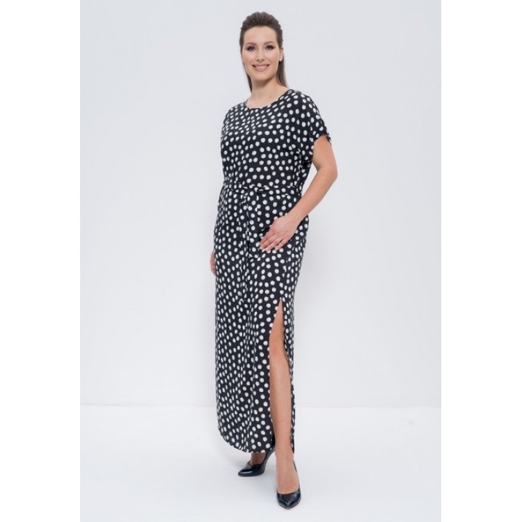 Платье женское длинное штапельное 1259 black, Cleo