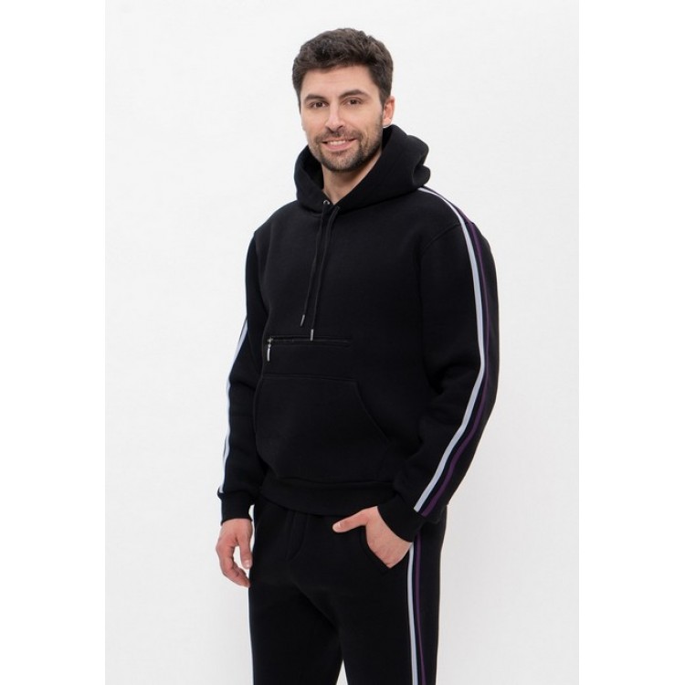 Костюм мужской спортивный 1502 черный, Cleo