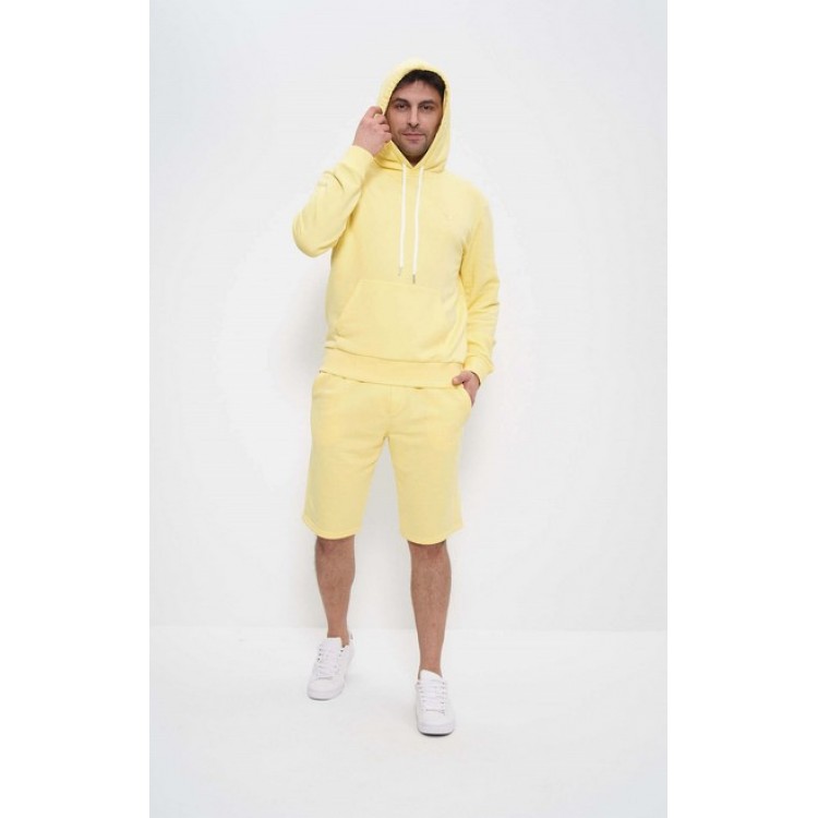 Костюм мужской худи с шортами 1505 желтый, Cleo