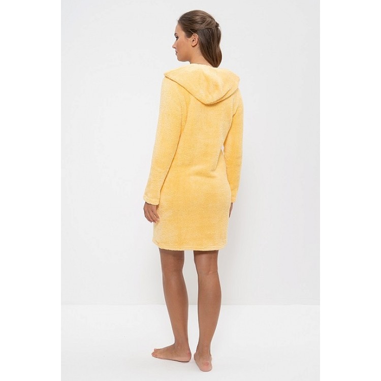 Теплое домашнее платье для дома 232-yellow, Cleo