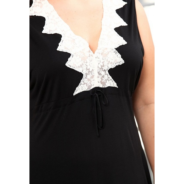 Черная женская трикотажная сорочка 267-black, Cleo