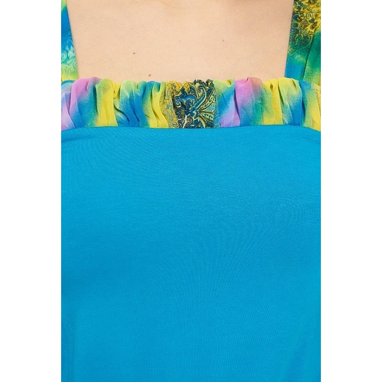 Летний женский комбинезон с брюками 275-turquoise, Cleo