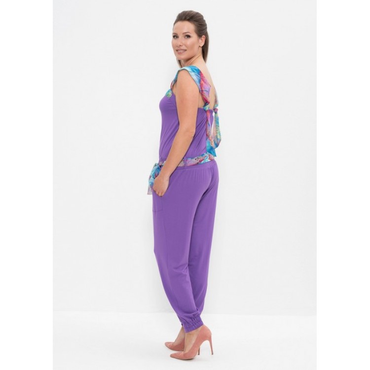 Летний женский комбинезон с брюками 275-lilac, Cleo