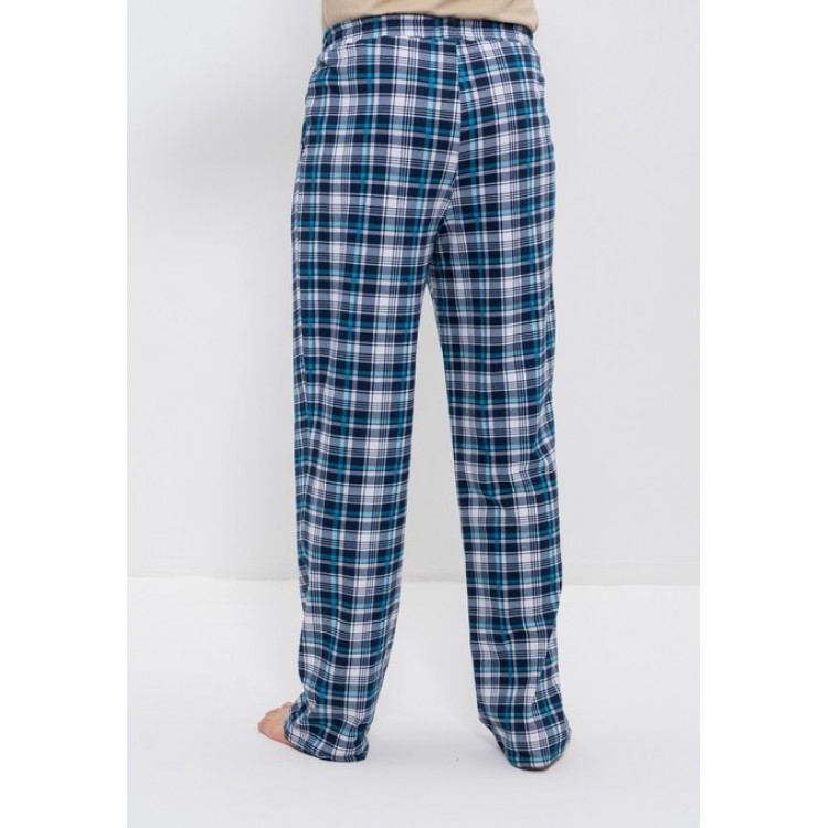 Мужские домашние брюки из хлопка 33 blue/wheit/bir, Cleo
