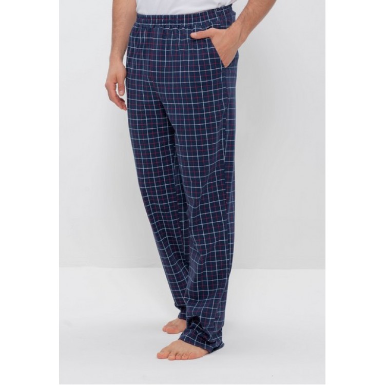 Мужские домашние брюки из хлопка 33-blue/white, Cleo