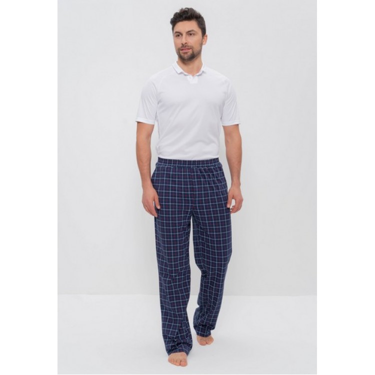Мужские домашние брюки из хлопка 33-blue/white, Cleo