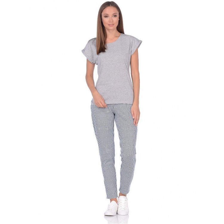 Женские домашние брюки 35-white/blue, Cleo