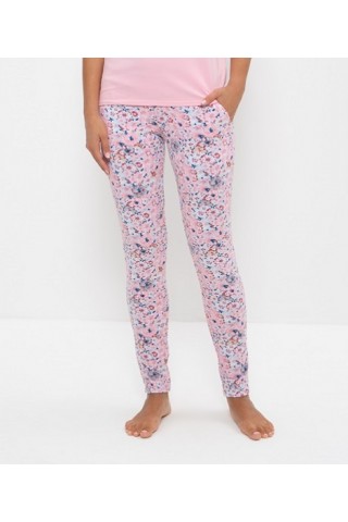 Пижамные брюки 35 розовый с цветами, Cleo-1