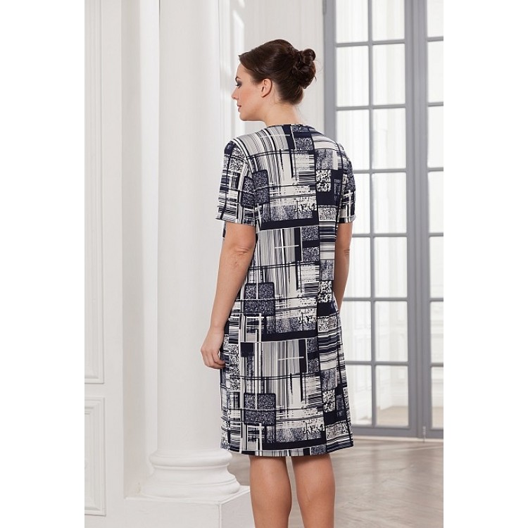 Летнее платье для дома и отдыха  429-blue kvadrat, Cleo
