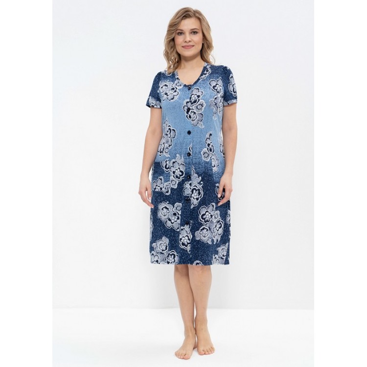 Женский халат из вискозы 443-azure/blue, Cleo
