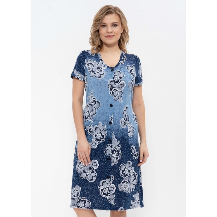 Женский халат из вискозы 443-azure/blue, Cleo