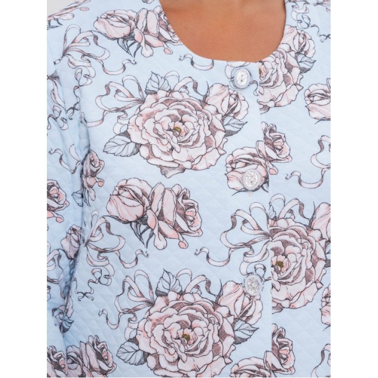 Женский хлопковый халат 466-blue/peach, Cleo