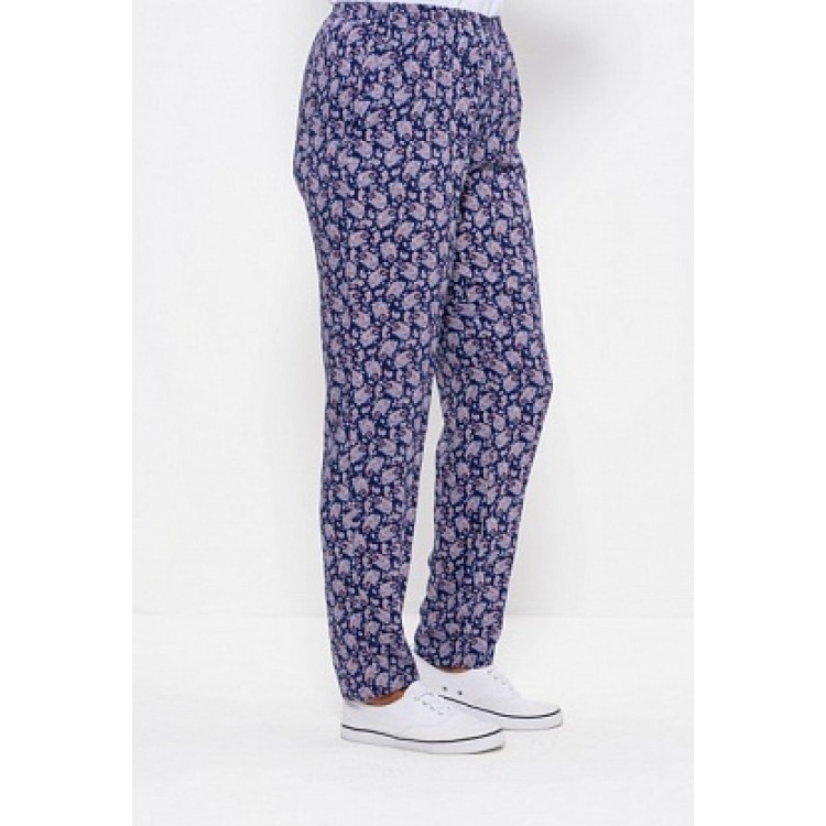 Женские домашние брюки 494-blue/tea rose, Cleo