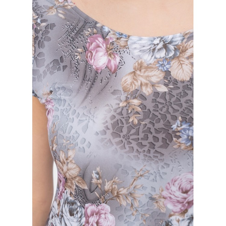 Летнее платье из вискозы 619-gray/pink, Cleo