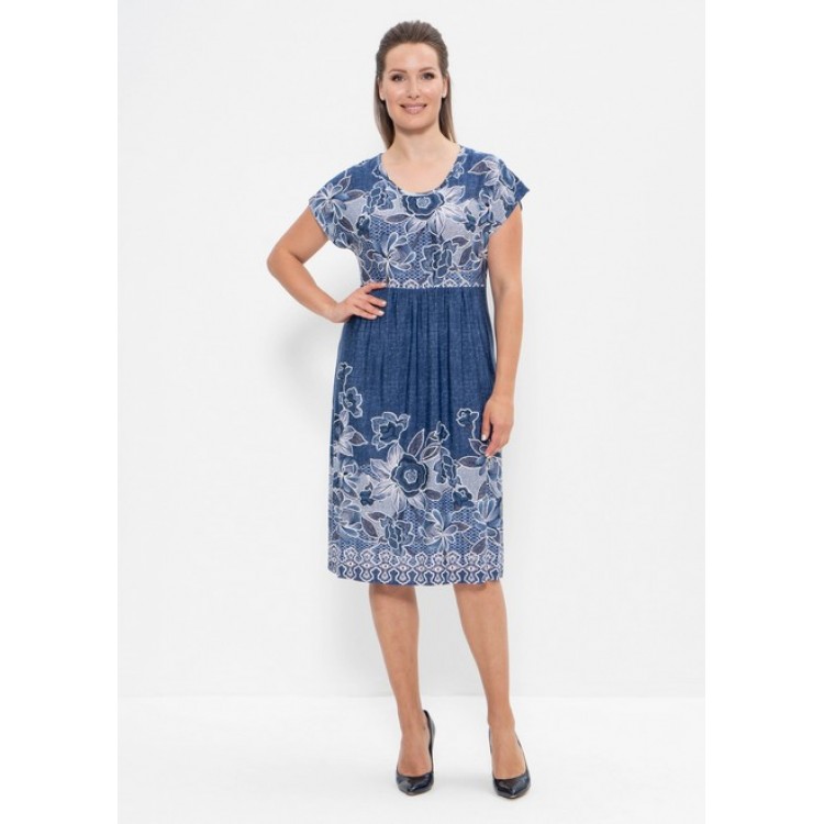 Сарафан для дома и отдыха 649-джинсовый/серый, Cleo