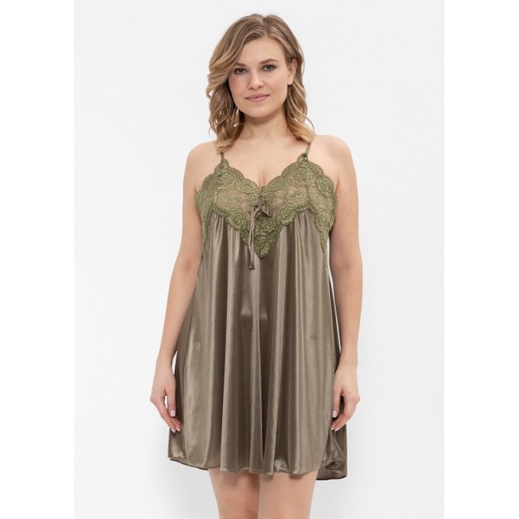 Женская трикотажная сорочка 6600-khaki, Cleo