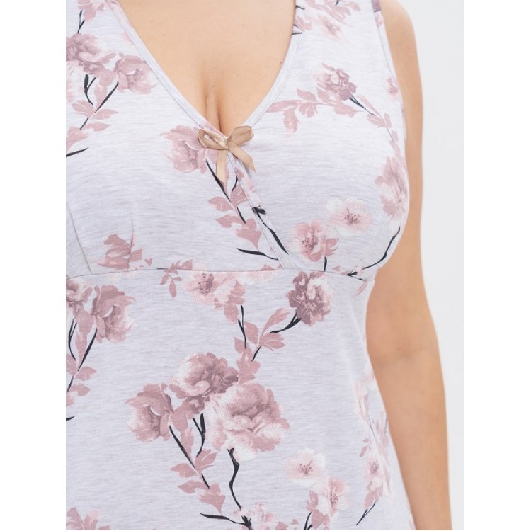 Женская хлопковая сорочка 683 beige, Cleo