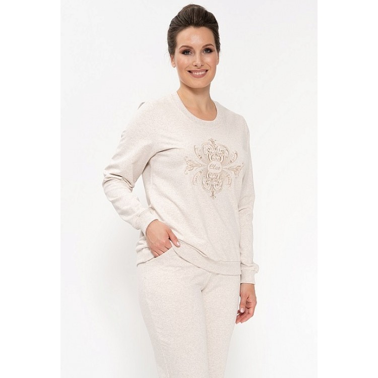 Женский костюм для спорта и отдыха 743-beige, Cleo