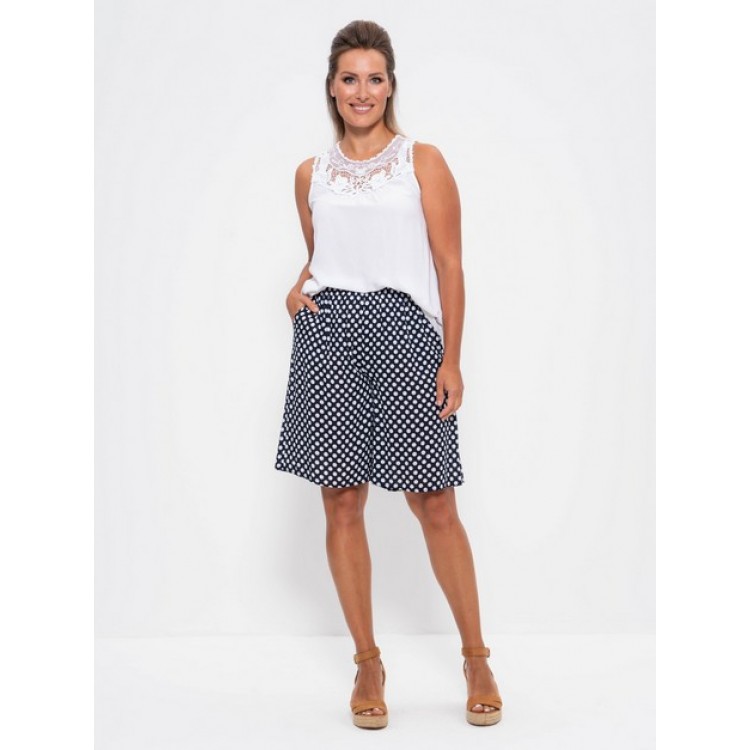 Шорты женские 75 синий/белый горошек, Cleo Шорты женские 75 синий/белый горошек, Cleo