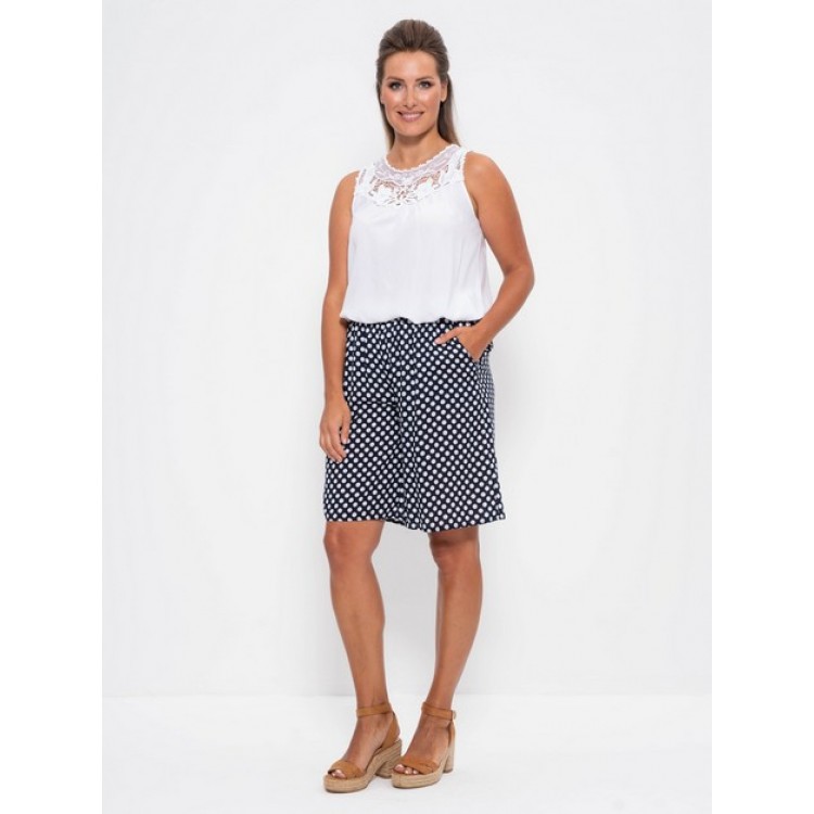 Шорты женские 75 синий/белый горошек, Cleo Шорты женские 75 синий/белый горошек, Cleo