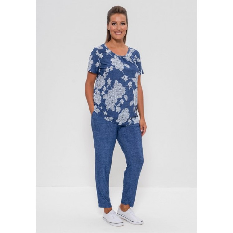 Женский костюм из вискозы с брюками 777-jeans1, Cleo