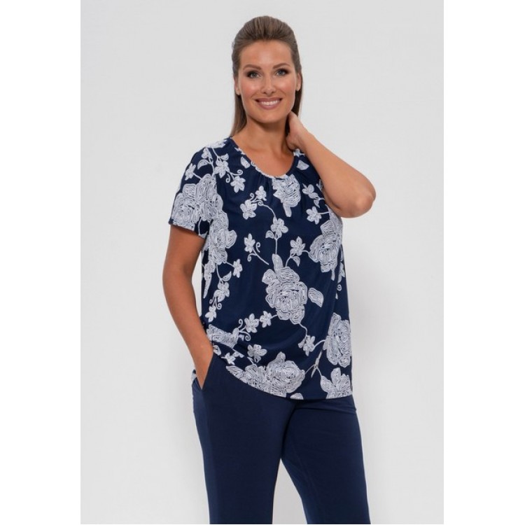 Женский костюм из вискозы с брюками 777-blue, Cleo