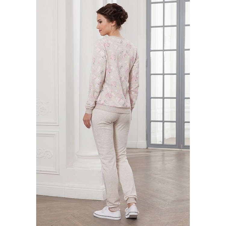Бежевый женский костюм для дома и отдыха 789-beige, Cleo