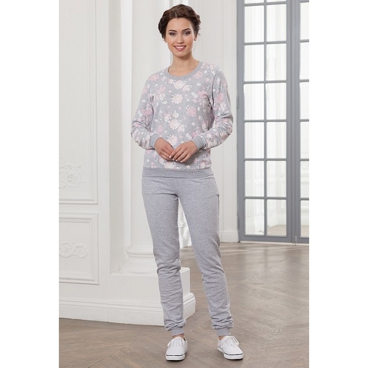 Серый женский костюм для дома и отдыха 789-gray, Cleo