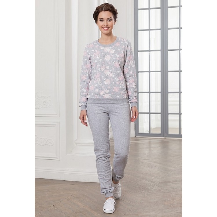 Серый женский костюм для дома и отдыха 789-gray, Cleo