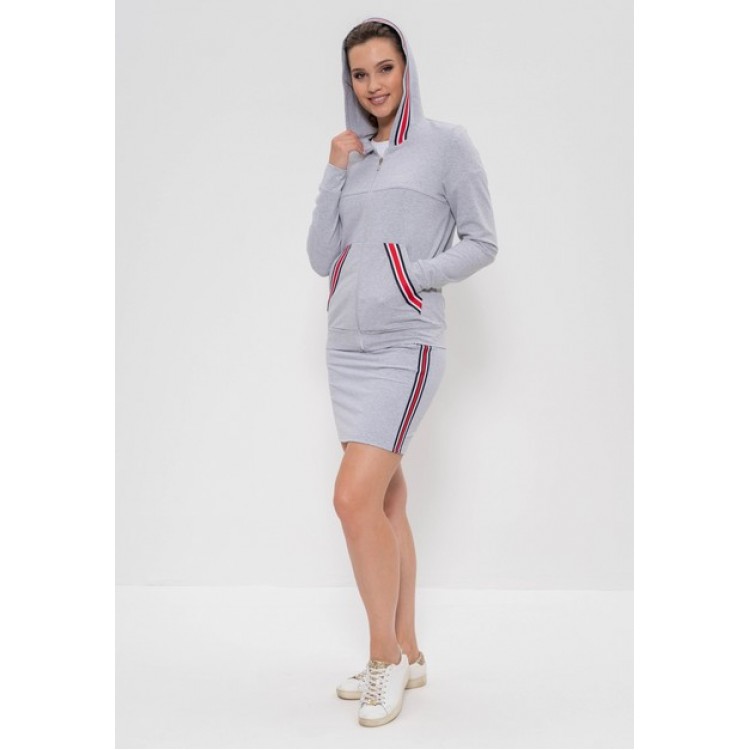 Толстовка женская с капюшоном 80-grey, Cleo