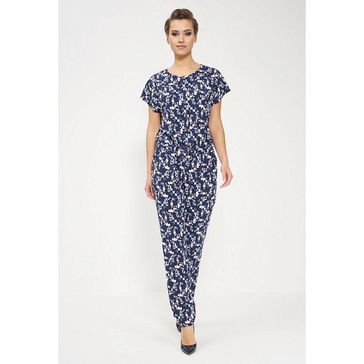 Женский комбинезон с брюками 808-blue/white, Cleo