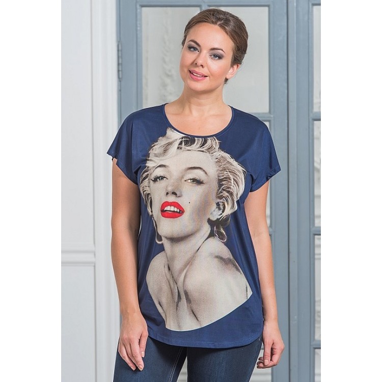 Женский блузка из вискозы с коротким рукавом  815-109, Cleo