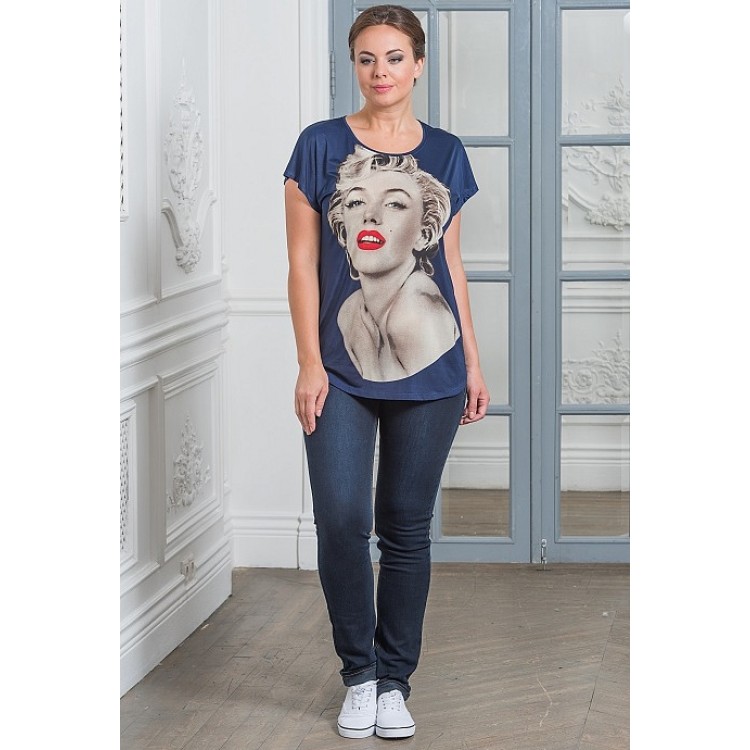 Женский блузка из вискозы с коротким рукавом  815-109, Cleo